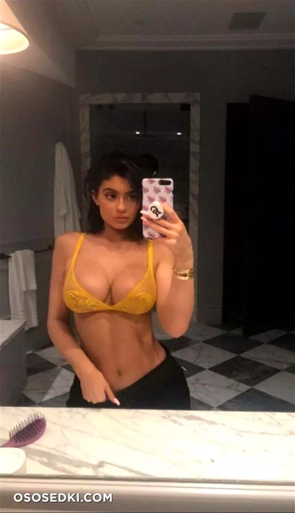 Kylie Jenner Sheer See Through Lingerie Nip Slip Set - 1