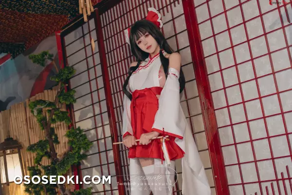咬一口兔娘ovo (Yaokoututu) cosplay Reimu Hakurei - Touhou Project - 3
