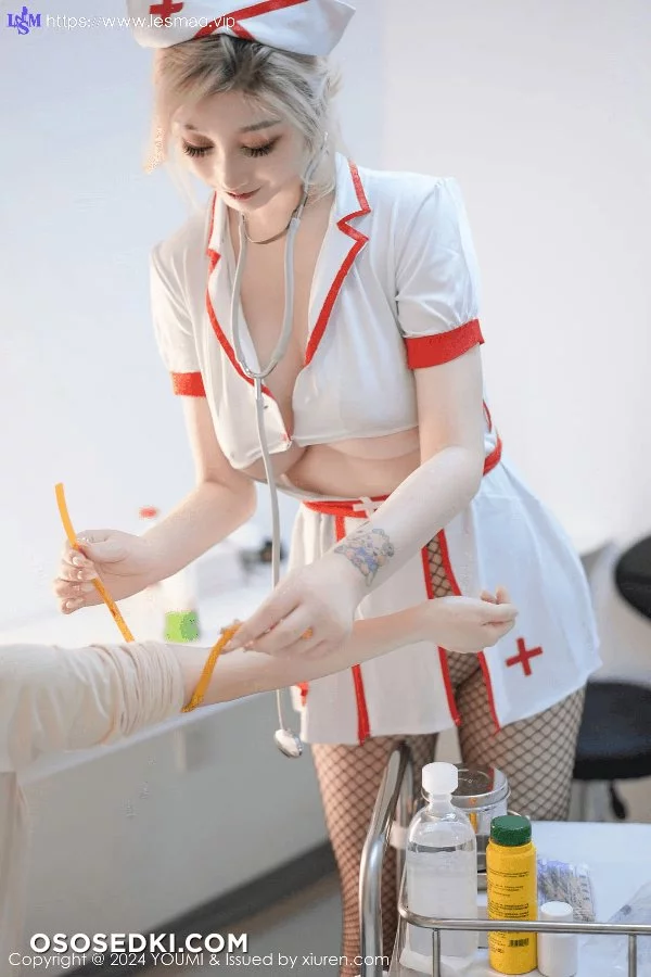 YOUMI 尤蜜荟 Vol.1021 妲己_Toxic 白色情趣护士性感写真33[20P] - 1