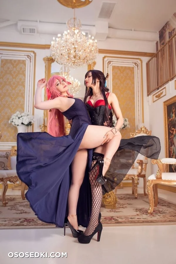 Mikomi Hokina &amp; Yuzu Pyon – Yae Miko Dress &amp; Beidou Dress - 4
