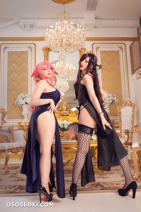 Mikomi Hokina &amp; Yuzu Pyon – Yae Miko Dress &amp; Beidou Dress - 5