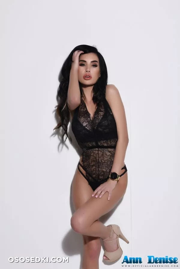 Ann Denise in sexy black see through lingerie - 2