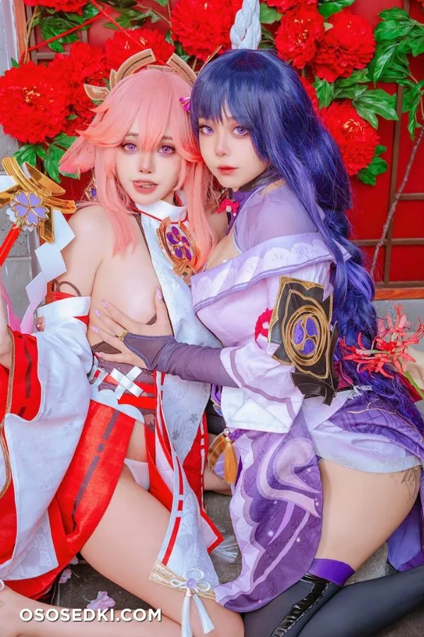 Yae Miko &amp; Raiden Shogun (Genshin Impact) Byoru &amp; Naoki Chan  - 4