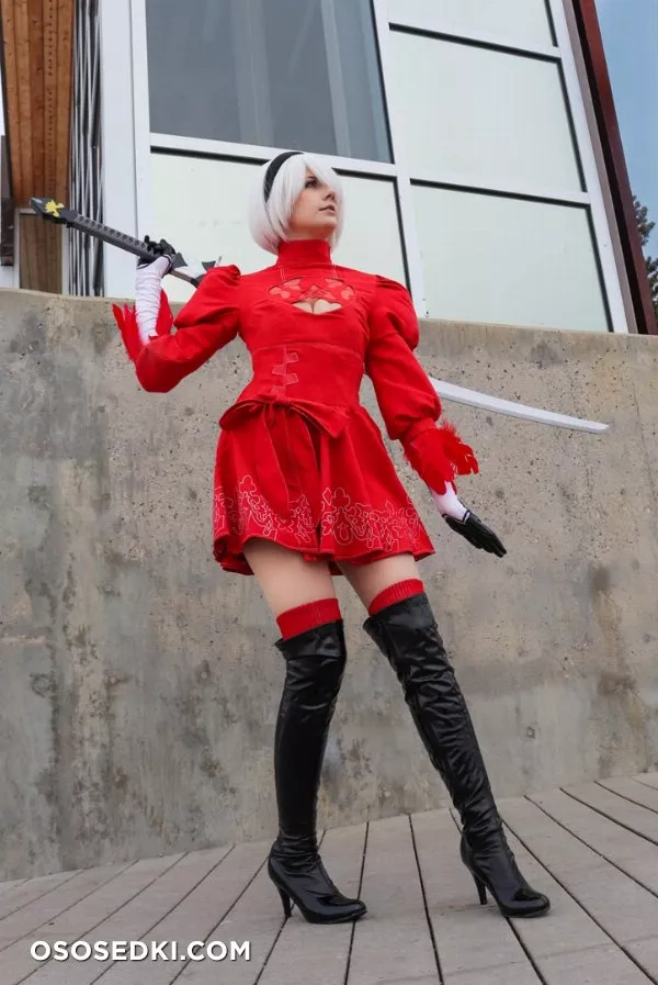 Meggii cosplay - 2B red (Nier Automata) patreon cosplay set - 1