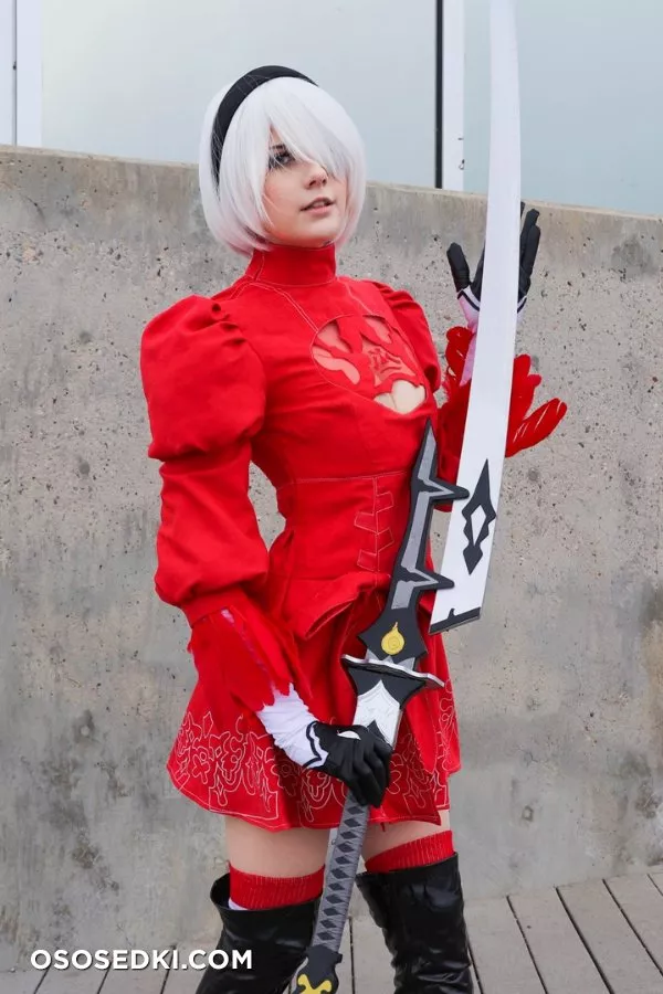 Meggii cosplay - 2B red (Nier Automata) patreon cosplay set - 3