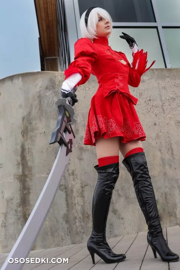 Meggii cosplay - 2B red (Nier Automata) patreon cosplay set - 4