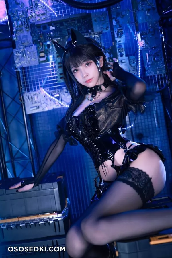 水淼aqua 《貓咪女郎黑色貓貓》 - 5