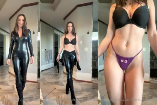 Christina Khalil Black Latex Suit Strip Tease nude. Onlyfans, Patreon leaked 19.39 nude photos and videos