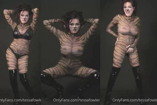 Tessa Fowler See Through Halloween Cat Costume nude. Onlyfans, Patreon leaked 10.77 nude photos and videos