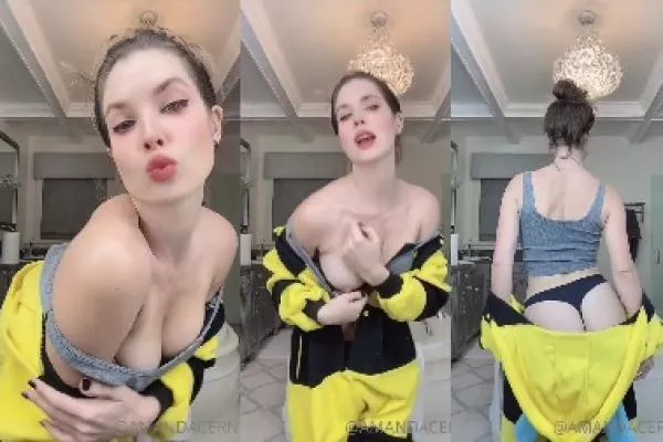 Amanda Cerny Nipple Slip Strip Tease nude. Onlyfans, Patreon leaked 10.95 nude photos and videos