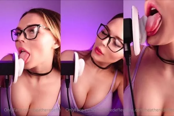 HeatheredEffect Close Up Ear Eating ASMR nude. Onlyfans, Patreon leaked 22.31 nude photos and videos